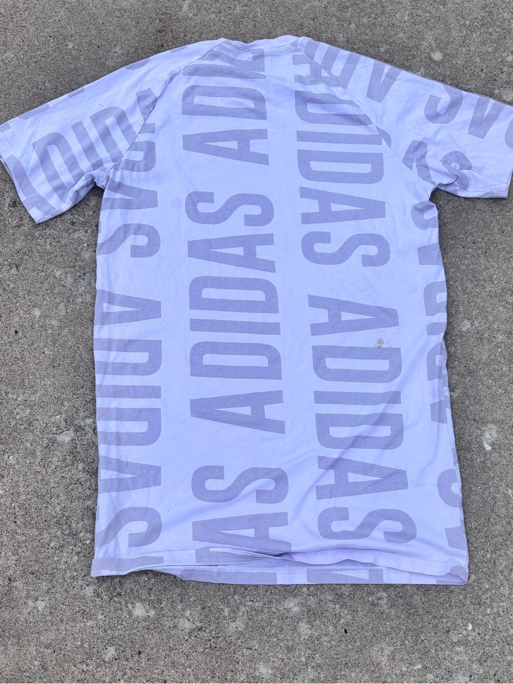 adidas Men’s Lavender Allover Logo Short Sleeve Tee